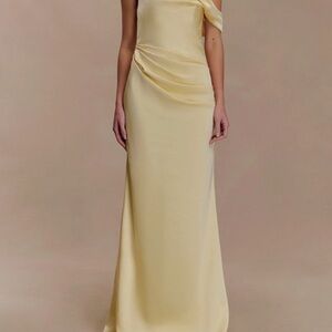 Meshki One Shoulder Yellow Dress